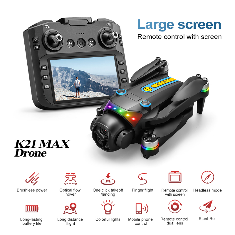 Drone Aerial Photography - โดรนถ่ายภาพทางอากาศกลางแจ้ง กล้องคู่ ระบบไฟฟ้า 90 ° 120