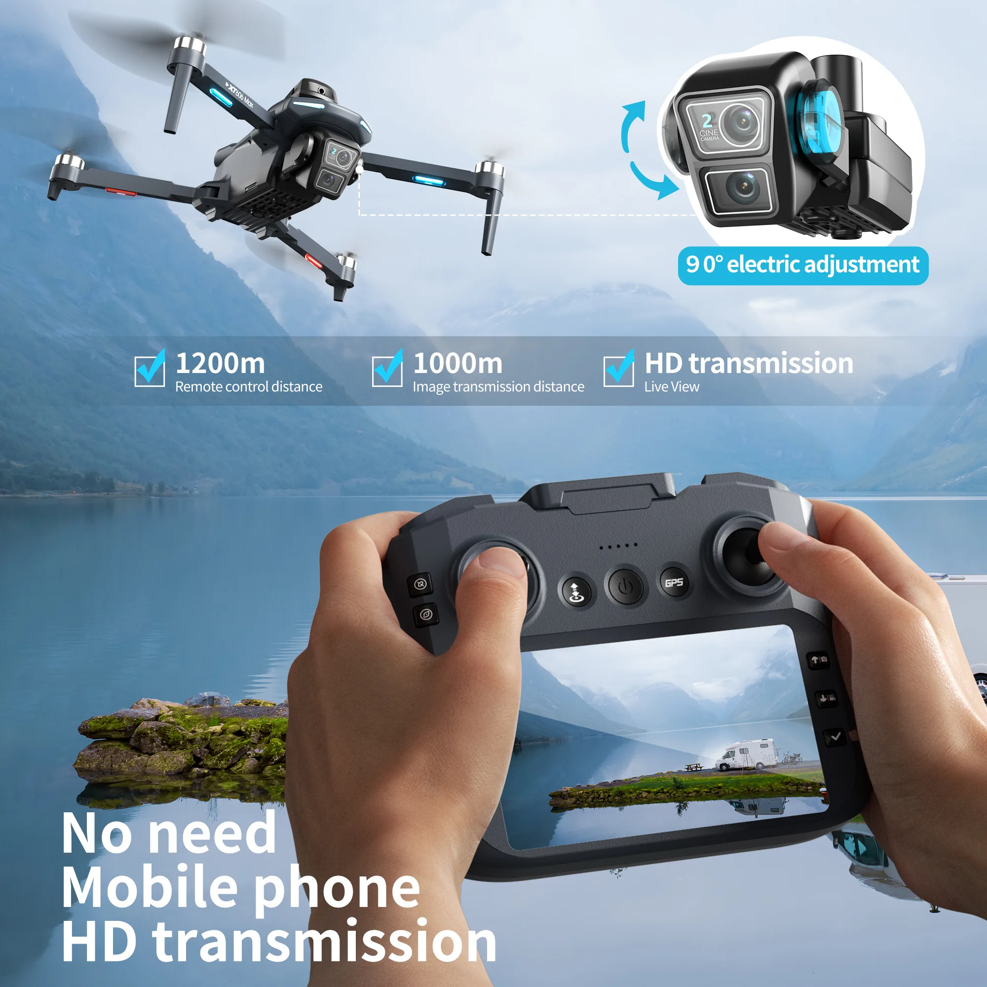 โดรน Lenovo XT606 ระดับมืออาชี - Drone Multispectral บทวิจารณ์และราคา