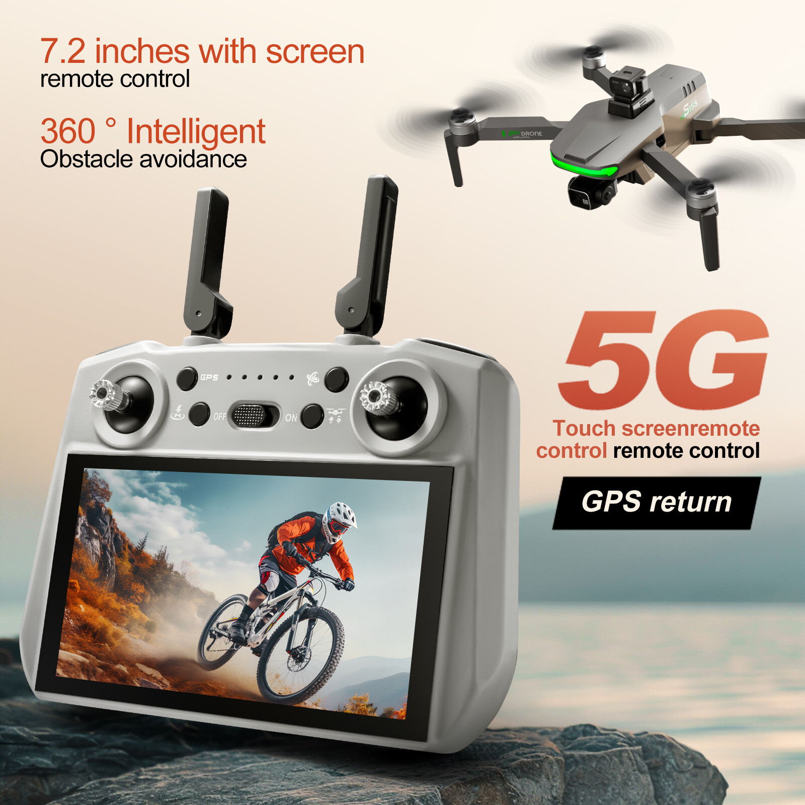โดรน S155 MAX GPS WIFI 3 กม. F - Drone Photogrammetry บทวิจารณ์และราคา